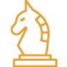 Mustard icon of chess piece