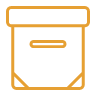 Mustard icon of filing box