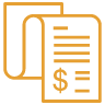 Mustard icon of financial report