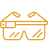 Mustard icon of VR glasses