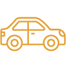 Mustard icon of car