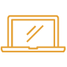 Mustard icon of laptop