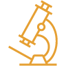 Mustard icon of microscope