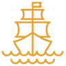 Mustard icon of ship
