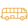 Mustard icon of bus
