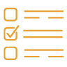 Mustard icon of check list
