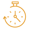 Mustard icon of stop watch