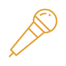 Mustard icon of microphone