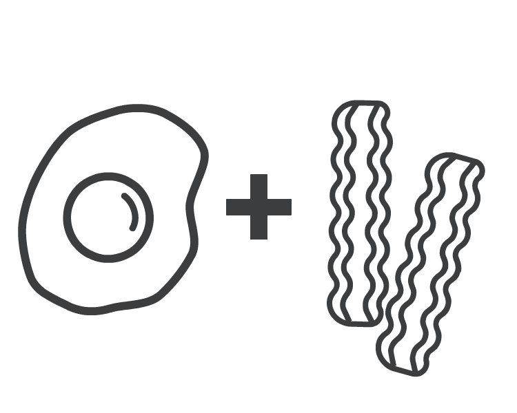 illustration of food pairs that go well together with transparent background